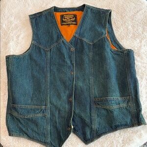 Milwaukee Leather Performance Apparel Concealed Carry Blue Denim Vest for Men